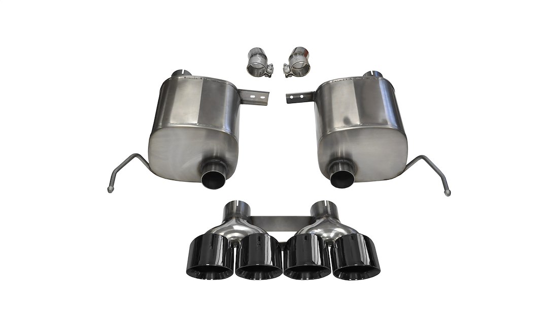 Corsa Exhst Exhaust System Kit, Xtreme Axle Back System, Stainless Steel, With Mufflers, 2-3/4 Inch Pipe Diameter – 14762BLK