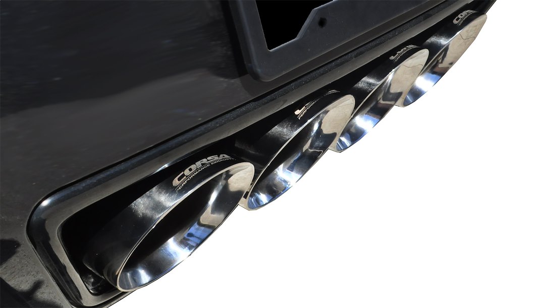 Corsa Exhst Exhaust System Kit, Xtreme Axle Back System, Stainless Steel, With Mufflers, 2-3/4 Inch Pipe Diameter, Dual Exhaust with Dual Exit – 14766