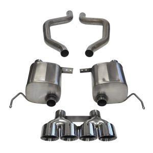 Corsa Exhst Exhaust System Kit, Xtreme Axle Back System, Stainless Steel, With Mufflers, 2-3/4 Inch Pipe Diameter, Dual Exhaust with Dual Exit – 14766