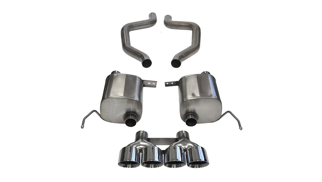 Corsa Exhst Exhaust System Kit, Xtreme Axle Back System, Stainless Steel, With Mufflers, 2-3/4 Inch Pipe Diameter, Dual Exhaust with Dual Exit – 14766