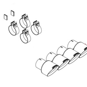 Corsa Exhst Exhaust Tail Pipe Tip, Pro Series, Stainless Steel, 4-1/2 Inch Quad Black Pvd Npp Tip Kit, 18-1/2 Inch Overall Length – 14778BLK