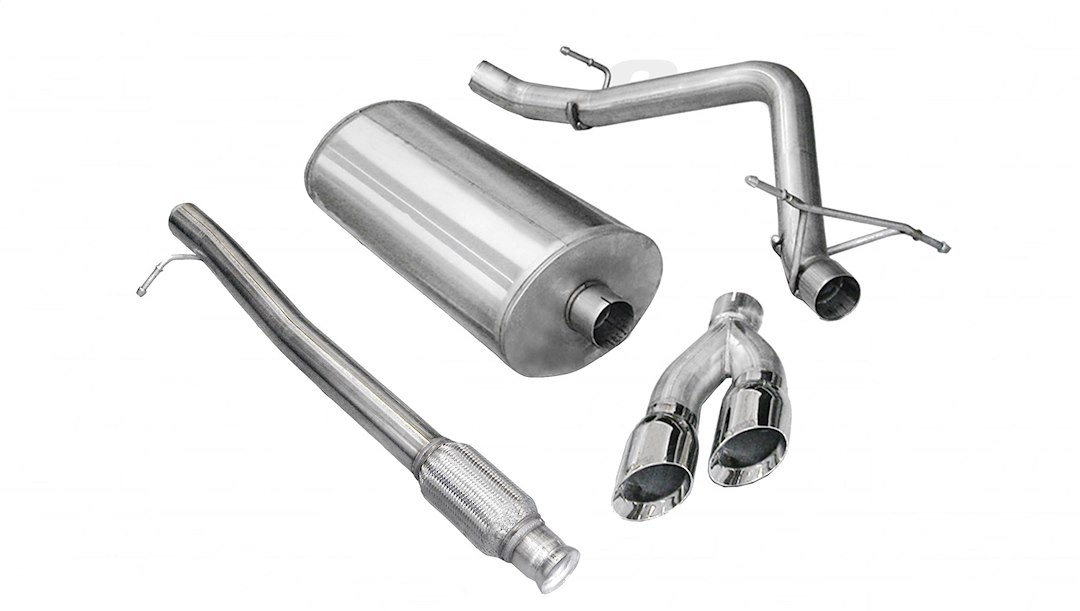 Corsa Exhst Exhaust System Kit, Sport Cat Back System, Stainless Steel, With Muffler, 3 Inch Pipe Diameter, Single Exhaust with Dual Exit – 14925