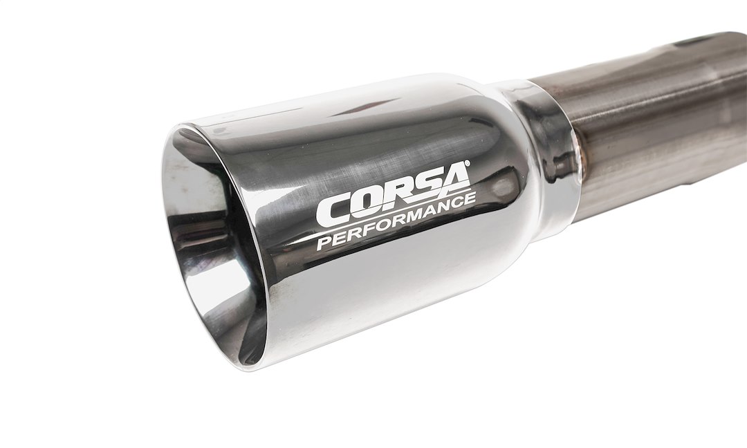 Corsa Exhst Exhaust System Kit, Sport Cat Back System, Stainless Steel, With Muffler, 3 Inch Pipe Diameter, Single Exhaust with Single Exit – 14928USA