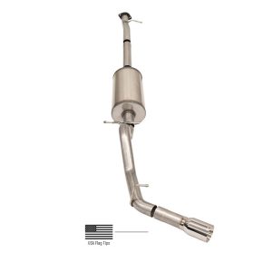 Corsa Exhst Exhaust System Kit, Sport Cat Back System, Stainless Steel, With Muffler, 3 Inch Pipe Diameter, Single Exhaust with Single Exit – 14928USA