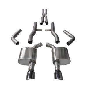 Corsa Exhst Exhaust System Kit, Xtreme Cat Back System, Stainless Steel, With Mufflers, 2-3/4 Inch Pipe Diameter – 14996BLK