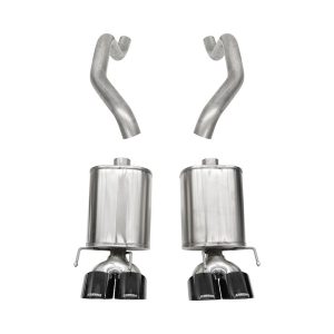 Corsa Exhst Exhaust System Kit, Sport Axle Back System, Stainless Steel, With Mufflers, 2-1/2 Inch Pipe Diameter – 21009BLK