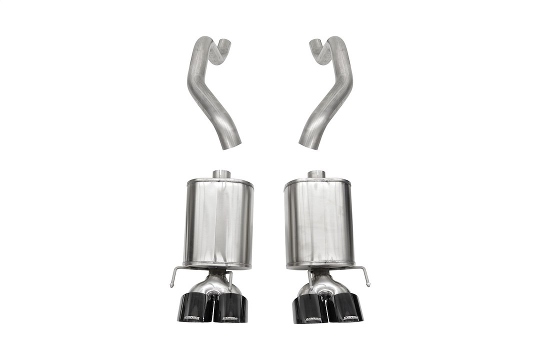 Corsa Exhst Exhaust System Kit, Sport Axle Back System, Stainless Steel, With Mufflers, 2-1/2 Inch Pipe Diameter – 21009BLK