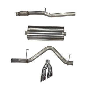 Corsa Exhst Exhaust System Kit, Sport Cat Back System, Stainless Steel, With Muffler, 3 Inch Pipe Diameter, Single Exhaust with Dual Exit – 21030