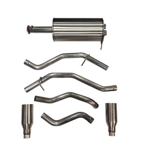 Corsa Exhst Exhaust System Kit, Sport Cat Back System, Stainless Steel, With Muffler, 3 Inch Pipe Diameter, Single Exhaust with Dual Exit – 21035