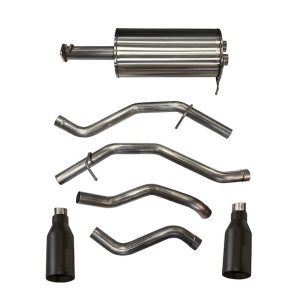 Corsa Exhst Exhaust System Kit, Sport Cat Back System, Stainless Steel, With Muffler, 3 Inch Pipe Diameter, Single Exhaust with Dual Exit – 21035BPC