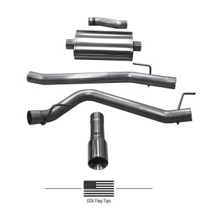 Corsa Exhst Exhaust System Kit, Sport Cat Back System, Stainless Steel, With Muffler, 3 Inch Pipe Diameter, Single Exhaust with Single Exit – 21060USA