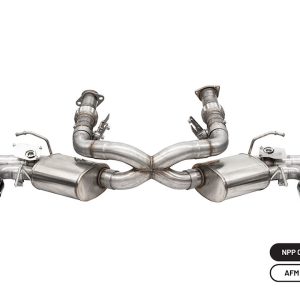 Corsa Exhst Exhaust System Kit, Variable Sound Level Cat-Back System, Stainless Steel, With Mufflers, 3 Inch Pipe Diameter – 21100