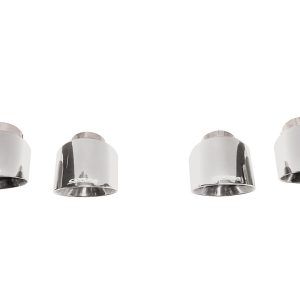 Corsa Exhst Exhaust Tail Pipe Tip, Pro Series, For Use with Corsa Mufflers, Quad 4-1/2 Inch Outlet, Polished Stainless Steel, Slash Cut Edge – 21109