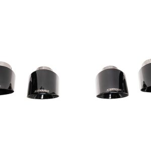 Corsa Exhst Exhaust Tail Pipe Tip, Pro Series, For Use with Corsa Mufflers, Quad 4-1/2 Inch Outlet, Black Pvd Stainless Steel – 21109BLK