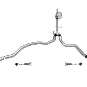 Corsa Exhst Exhaust System Kit, Xtreme Cat Back System, Stainless Steel, With Xtreme™ Sound Level Muffler, 3 Inch Pipe Diameter – 21146BLK