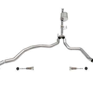 Corsa Exhst Exhaust System Kit, Sport Cat Back System, Stainless Steel, With Sport Sound Level Muffler, 3 Inch Pipe Diameter, Single Exhaust – 21167