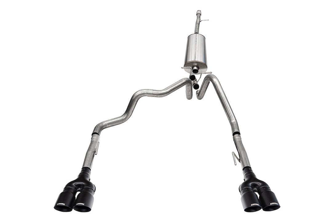 Corsa Exhst Exhaust System Kit, Sport Cat Back System, Stainless Steel, With Muffler, 3 Inch to 2-1/2 Inch Pipe Diameter – 21199BPC