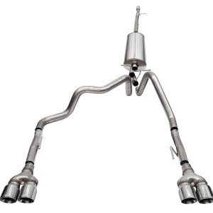 Corsa Exhst Exhaust System Kit, Sport Cat Back System, Stainless Steel, With Muffler, 3 Inch to 2-1/2 Inch Pipe Diameter – 21202