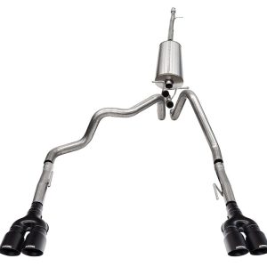 Corsa Exhst Exhaust System Kit, Sport Cat Back System, Stainless Steel, With Muffler, 3 Inch to 2-1/2 Inch Pipe Diameter – 21202BPC