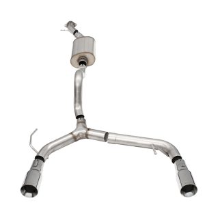 Corsa Exhst Exhaust System Kit, Sport Cat Back System, Stainless Steel, With Muffler, 2-3/4 Inch Pipe Diameter, Single Exhaust with Dual Exit – 21204