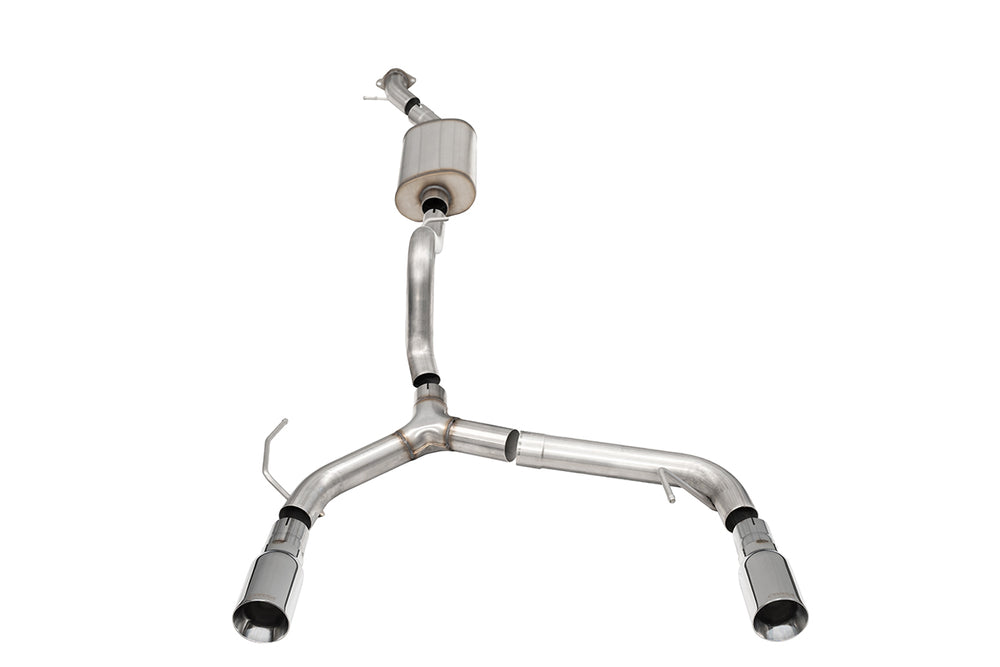 Corsa Exhst Exhaust System Kit, Sport Cat Back System, Stainless Steel, With Muffler, 2-3/4 Inch Pipe Diameter, Single Exhaust with Dual Exit – 21204