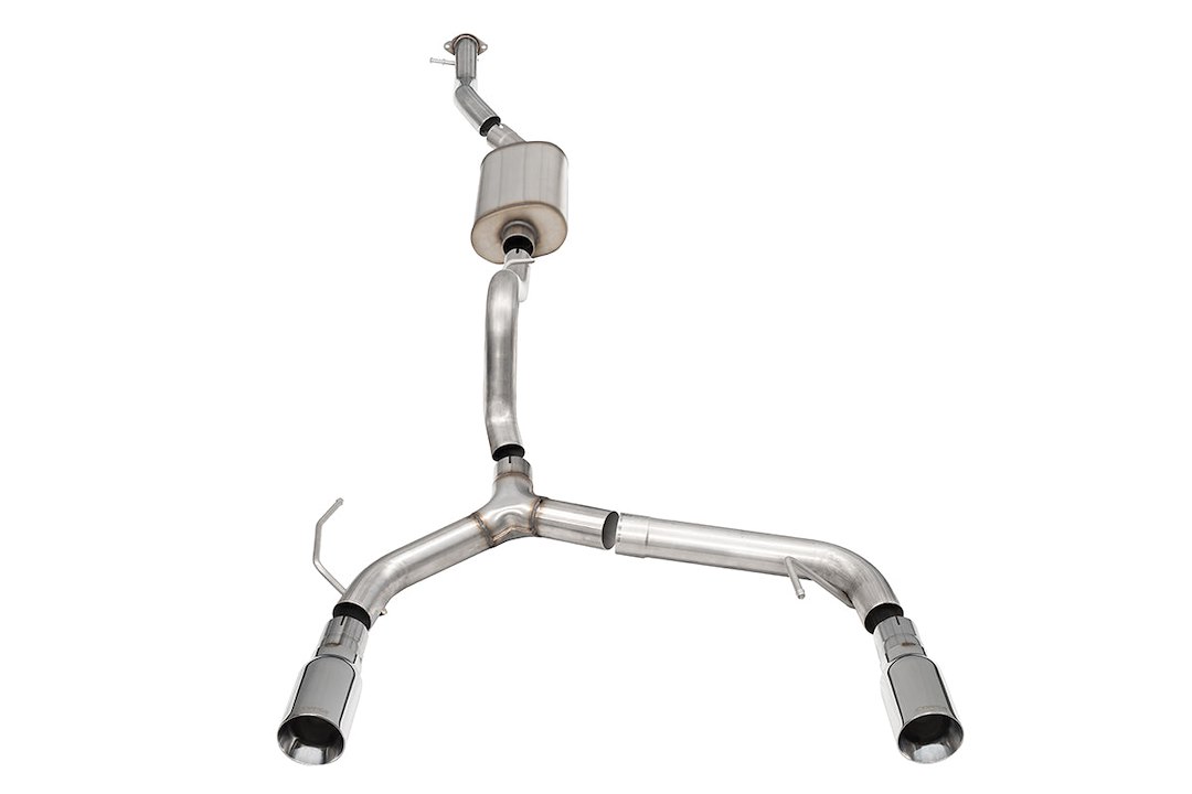 Corsa Exhst Exhaust System Kit, Sport Cat Back System, Stainless Steel, With Muffler, 2-3/4 Inch Pipe Diameter, Single Exhaust with Dual Exit – 21206