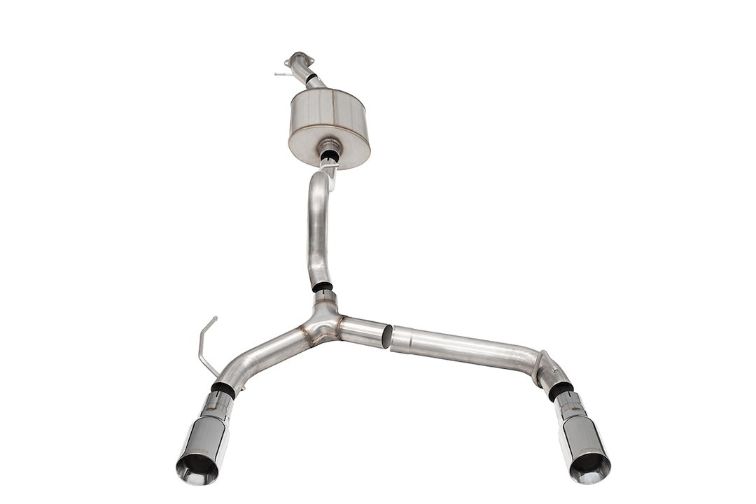 Corsa Exhst Exhaust System Kit, Sport Cat Back System, Stainless Steel, With Muffler, 2-3/4 Inch Pipe Diameter, Single Exhaust with Dual Exit – 21208