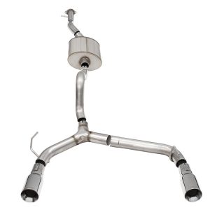 Corsa Exhst Exhaust System Kit, Sport Cat Back System, Stainless Steel, With Muffler, 2-3/4 Inch Pipe Diameter, Single Exhaust with Dual Exit – 21210