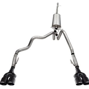 Corsa Exhst Exhaust System Kit, Sport Cat Back System, 304 Stainless Steel, With Muffler, 3 Inch Pipe Diameter – 21238BPC