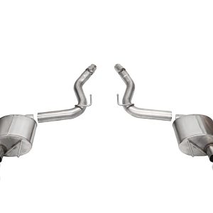 Corsa Exhst Exhaust System Kit, Sport Axle Back System, 304 Stainless Steel, With Mufflers, 3 Inch Pipe Diameter, Dual Exhaust with Dual Exit – 21252