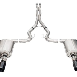 Corsa Exhst Exhaust System Kit, Xtreme Cat Back System, 304 Stainless Steel, With Mufflers, 3 Inch Pipe Diameter – 21260BLK