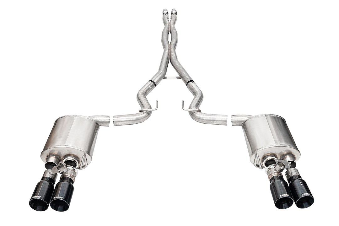 Corsa Exhst Exhaust System Kit, Xtreme Cat Back System, 304 Stainless Steel, With Mufflers, 3 Inch Pipe Diameter – 21260BLK