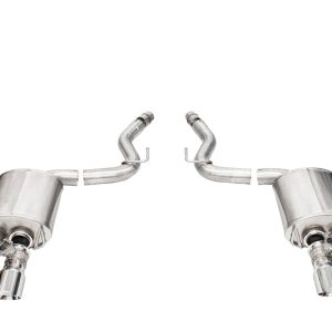 Corsa Exhst Exhaust System Kit, Sport Axle Back System, 304 Stainless Steel, With Mufflers, 3 Inch Pipe Diameter, Dual Exhaust with Dual Exit – 21261