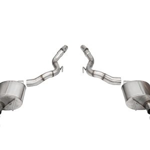 Corsa Exhst Exhaust System Kit, Sport Axle Back System, Stainless Steel, With Sport Sound Level Mufflers, 3 Inch Pipe Diameter – 21272