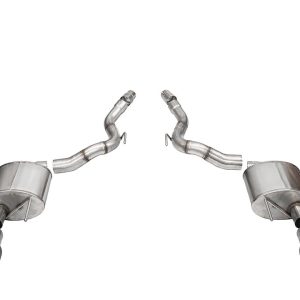 Corsa Exhst Exhaust System Kit, Sport Axle Back System, Stainless Steel, With Sport Sound Level Mufflers, 3 Inch Pipe Diameter – 21272BLK