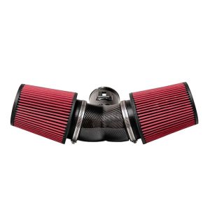 Corsa Exhst Cold Air Intake, Drytech, Carbon Fiber Intake Tube, Drytech Filter, With Closed Box – 44003D