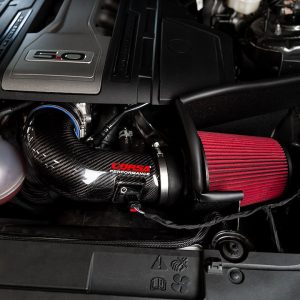 Corsa Exhst Cold Air Intake, Drytech, Carbon Fiber Intake Tube, Red Drytech 3D Filter, With Closed Box – 44006D