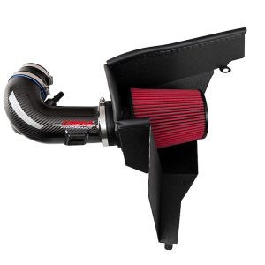 Corsa Exhst Cold Air Intake, Drytech, Carbon Fiber Intake Tube, Red Drytech 3D Filter, With Closed Box – 44006D