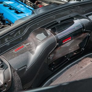 Corsa Exhst Trunk Panel, Black, Carbon Fiber, With Polycarbonate Transparent Window and Hardware – 44009