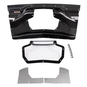 Corsa Exhst Trunk Panel, Black, Carbon Fiber, With Polycarbonate Transparent Window and Hardware – 44009