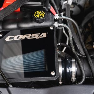 Corsa Exhst Cold Air Intake, Black Polyethylene Tube, Maxflow 5 Oiled Blue Filter, With Closed Box, Carb E.o. Number D-803-1 – 45554