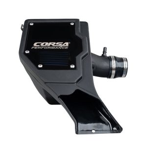 Corsa Exhst Cold Air Intake, Black Polyethylene Tube, Maxflow 5 Oiled Blue Filter, With Closed Box – 47002