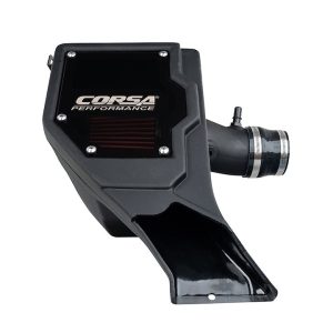 Corsa Exhst Cold Air Intake, Black Polyethylene Tube, Drytech 3D Red Filter, With Closed Box – 47002D