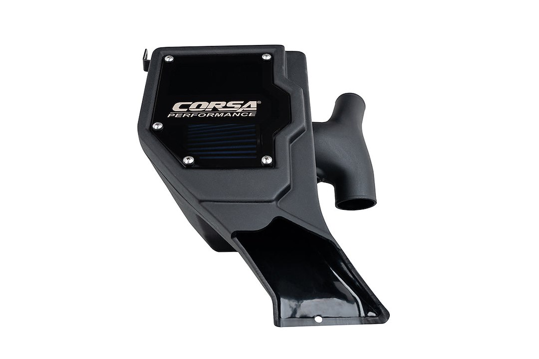 Corsa Exhst Cold Air Intake, Black Polyethylene Tube, Maxflow 5 Oiled Blue Filter, With Closed Box – 47003