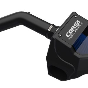 Corsa Exhst Cold Air Intake, Black Polyethylene Tube, Maxflow 5 Oiled Blue Filter, With Closed Box – 49950