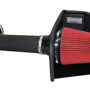 Corsa Exhst Cold Air Intake, Black Tube, Red Dryflow Filter, With Metal Air Box – 616857-D