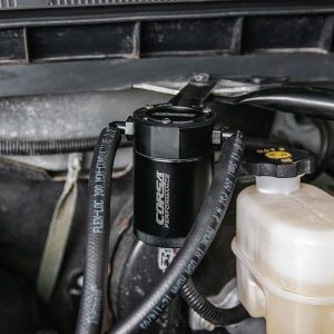 Corsa Exhst Catch Can, For Storing Excess Oil, 3 Ounce Capacity, Gray, Aluminum, With Brackets/ Hoses – CC0001