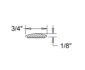 Cowles Side Molding, Universal, Custom, Chrome Plated, PVC Plastic, 3/4 Inch Width X 12 Foot Length, 1 Piece – S37734