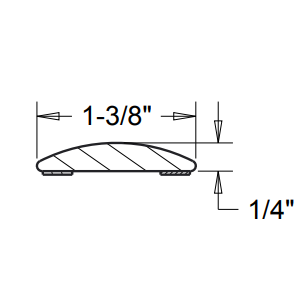 Cowles Side Molding, Universal, Custom, Chrome Plated, PVC Plastic, 1-3/8 Inch Width X 8 Foot Length, 1 Piece – S37754