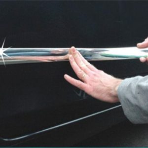 Cowles Side Molding, Universal, Custom, Chrome Plated, PVC Plastic, 1-3/8 Inch Width X 8 Foot Length, 1 Piece – S37754